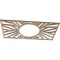 Ekena Millwork Hoover Wood Fretwork Pierced Ceiling Medallion, Hickory, 20"W x 10"H x 7 3/8"ID x 1/4"T CMWP20X10X0250HOHI - alternate 5